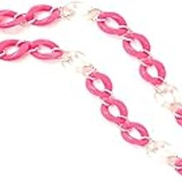 Pink Stylish Halter Neck Bra Straps with Acrylic Links Chain | Adjustable, Stylish & Comfortable Strap Set | Fashionable & Durable Replacement Straps for Everyday Use-image-14