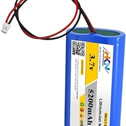 HKN Enterprises 3.7V 5200mAh Lithium-ion Rechargeable Battery Pack | 1S Configuration | JST 2 Pin Connector | Compact Size for DIY Projects, LED Lights, Toys, Bluetooth Speakers-21