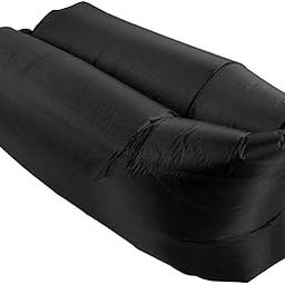 DNEI Inflatable Sofa, Abrasion Resistant Inflatable Lounger Inflatable Couch Comfortable Ergonomic with Storage Bag for Outdoor (Black)-image-34