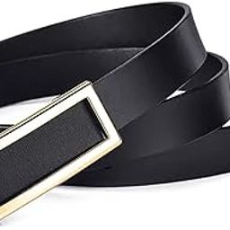 Women's Belt PU Leather Genuine Cowhide, Simple And Fashionable Decorative Suit Trouser Belt(Black)-image-58