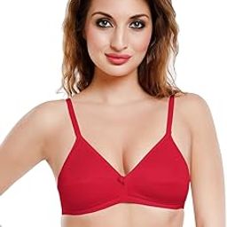 Women Girls Seamless Light Padded Non Wired Bra in Red Color-GOURGEOUS - Red-image-70