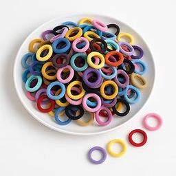 HKD GROUP Baby Hair Ties for Girls and Kids Soft Premium Cotton Mini Hair Elastic Rubber Bands Stretchable No Damage Non-Slip Small Ponytail Holder Tiny Hairband (Pastel) (Pack of 200)-image-11