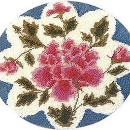 Club Bollywood®Latch Hook Rug Kit DIY Carpet Craft Decoration Rug Making Kit Rose Flower|Crafts | Needlecrafts & Yarn |1 Set Carpet Latch Hooking Kits-13