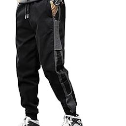 Men's Cotton Fleece Track Pants | Regular Fit Joggers with Side & Back Pockets, Contrast Stripes & Panel Inserts | Casual, Gym, Travel, Sportswear Lowers-picture-37
