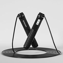 UN1QUE Skipping Rope for Men and Women Jump Rope With Calorie Counter, Adjustable Height for Fiteness, Home Exercise, Gym - Black-image-50