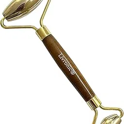 Livronic® Kansa Face Roller with Fine wood Grip – Premium Luster Restoring and Skin Stimulation and Detox Tool Kansa Face Roller GOLD (KANSA ROLLAR)-picture-45