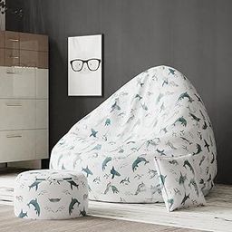 Biggie Bean Bag with Beans Filled XXXXXL Bean Bag- Full Printed Bean Bag Sofa with Cushion and Footrest - Official : Oreka Home Bean Bag - Comfort Level : Advanced - (Theme : Enchanted Visions)-picture-31