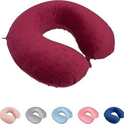 MAXNAP Memory Foam Neck Pillow with Removable Cover - Red-picture-4