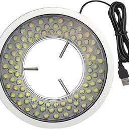 Microscope Polarized LED Ring Light, USB Ring Light Source, Adjustable 96 LED Ring Illuminator with Removable Polarizing Filter for Stereo Microscope, φ1.57” to φ2.44” Applicable-16