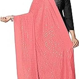Women's Embroidered Mirror Cotton Dupatta with Rajasthani Aari Work-image-3