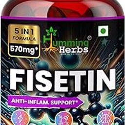 Fisetin 570mg Advanced Formula - Anti-Inflammatory & Antioxidant Support Supplement with EGCG, Curcuminoids, N-Acetyl Cysteine, Astaxanthin - Energy Boost & Focus-71