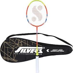 Silver's Graphite Shaft Jointless Phantom Badminton Racket with Full Cover(Orange/Yellow)-32