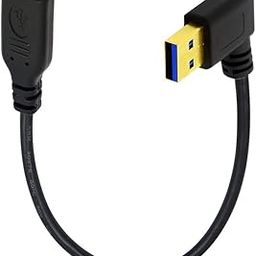 CABLESETC 90 Degree USB C 3.1 to USB Adapter, 5Gbps Type C Female to USB Male Charger Cable Connector (Right Angled)-19