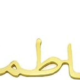 Personalized/Customized Arabic Single Name Brass Necklace With Ur Name Or Love One Name With 24K Gold Plating And Lazer Engraved Finish For Unisex Adult-picture-5