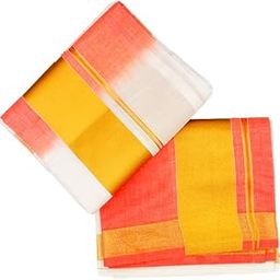 NINIKAA HOUSE OF TRADITIONS || Tie & Dye Designer Kerala Cotton Silver Kasavu Set Mundu-image-47