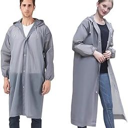 women and Men Polyester Long RainCoat Pocho Barsaati with Adjustable Cap and Cover-image-20