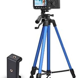 3366 Aluminum Tripod (50cm-130cm), Universal Lightweight Tripod with Mobile Phone Holder Mount & Carry Bag for All Smart Phones, Gopro, Cameras-image-7
