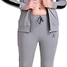Women’s Tracksuit with Side Stripe Sleeves | Stylish & Comfortable Sportswear | Full Sleeve Jacket & Pants | Gym, Running & Casual Wear | Polyester Lykra-image-20