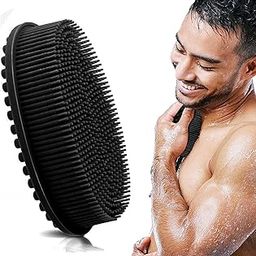 MAYCREATE® Silicone Body Scrubber, Silicone Loofah Shower Body Scrubber with Handle, 2 in 1 Body Exfoliator Scrubber Body Scrub Bath Scalp Massager-image-52