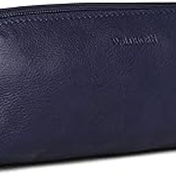 WildHorn Leather Leather Stationery Stylish Simple Pencil Bag Durable Compact Zipper Pencil Utility Case Pouch (Navy), Blue-image-27