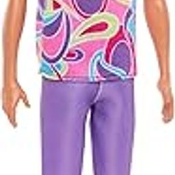 Barbie Fashionistas Ken Doll #227 with Outfit Inspired by The Totally Hair Look, Brunette with Short Beard & Slender Body Type, 65th Anniversary Collectible-30