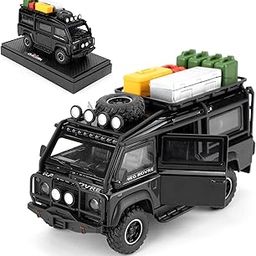 FEXXA 1/32 Compatible for Land Rover Van Model Car, Pull Back Diecast Collectible Car Toy with Sounds＆Lights for Kids Boys Girls and Adults, Gift (BLACK1)-image-53