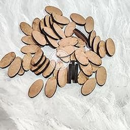 R&H MDF Shapes 1 INCH Bases, 50PCS, for Crafts, DIY Projects, Keychains, Decorations, & Acrylic and Oil Painting, & Other Activities etc. (Oval)-image-89