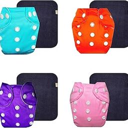 Dumbledo Lite Cloth Diaper with Gray Insert (Pack of 4) | Dry Feel and Comfortable | Reusable & Washable | Quick Dry | Designed by Moms | 3 Months – 2 Years | Unisex Baby-picture-31