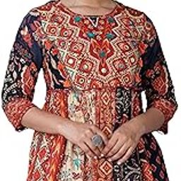 Rust Cotton Voile Printed Peplum Tunic for Women-image-34