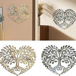 CLUB BOLLYWOOD The Style SutraTree Birds Metal Wall Decor Heart Decor Modern for Backyard Patio Front Door Golden|Home & Garden | Home Decor| Figurines-image-47