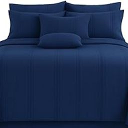 Indore Cotton- 100% Cotton UK Full - 80x80 Size Duvet Cover | Quilt Cover | Razai Cover | Comforter Cover Set, 3 PCs Duvet Set | rajai Set (1 Button Closure Duvet Cover + 2 Pillow Cover) - Mid Blue-image-56