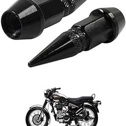LOVMOTO Universal Spiked Valve Caps,Aluminum Alloy Dustproof and Waterproof Tire Valve Stem Caps, Suitable for Cars, Trucks and Motorcycles (2PCS Black) Comfortable with Elec-tra Del-uxe-image-34