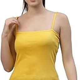 Women Yellow Solid Tank Top (FB-E-06)-image-57