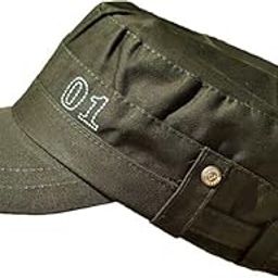 ATABZ Captain Plain Green Short Men Caps & Hats for Running,Gym,Cricket,Baseball caps & Hats Stylish Flat Jeans caps-picture-3