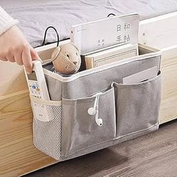 V.V RETAIL Bedside Caddy Essentials Pocket Hanging Storage Organizer, Sofa Side Hanger Holder Bag for Dorm, TV Remote Control, Phones, Magazines, Tablets (Pack of 1, Multicolor-image-62
