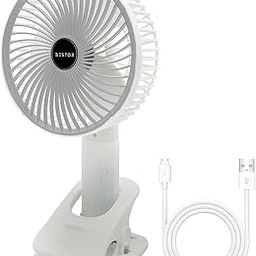 BESTOR USB Rechargeable Hand Fan with Stand|3 Adjustable Speeds|Compact & Lightweight|180° Adjustment|Silent Operation|Desktop Fan|Perfect for Home Office Makeup Indoor & Outdoor (White)-21