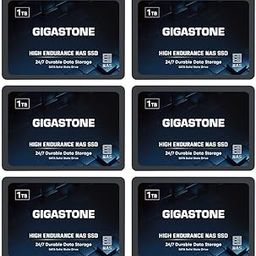 Gigastone Enterprise SSD 1TB NAS SSD Drive Cache (6-Pack) Durable 24/7 High Endurance Business Server Data Center RAID Network Attached Storage Caching 2.5" SATA Internal Solid State Hard Drives-picture-0