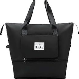 Waterproof Foldable Travel Duffel Bag for Women | 41 Liters Capacity | Hand Bag for Ladies Personal Items Expandable Travel Bag, Carry Weekender Luggage for Travelling (Black)-image-21
