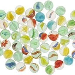 MERISHOPP®100 Bumper Pack 16mm Assorted Slass Marbles Traditional Game Play Toy|Toys & Hobbies | Marbles| Marbles| 100pcs gl Marbles-29