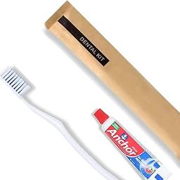 Polism Hotel Dental Kit, Pack Of 100, With Toothbrush & 8 Gram Toothpaste, Bio-Degradable Kraft Paper Pouches|Manual|Adult|White-image-73