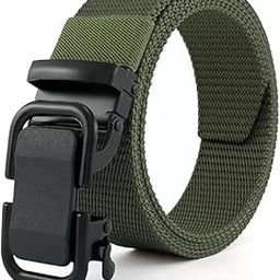 Tactical Military Belt with Quick-Release Buckle, Nylon Canvas Web Belt, Army Green-image-68