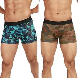 chromozome Mens Modal-Stretch Printed Trunks (Pack of 2)-picture-3