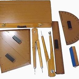 PMW - Wooden Geometry Box for Teachers (Superior Quality) ? Set Of 7 - For Black Board and White Board ? Any Teaching Purpose-image-52