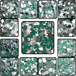 12 Shape Mirror Kit for Craft Mirror Work, Lippan Art, Jewellery Work, 1200Pcs Mirror, Each Shape Have 100Pcs One Glue Cone Free, Multicolor-picture-2