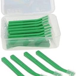 JAZZY PEARLS 20 Pieces Interdental Brush Toothpick Floss Teeth Cleaner Oral Care Green-26