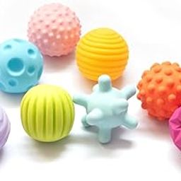 Amazon Brand - Jam & Honey Baby Bath Toy Set of 8 for Toddlers I Colorful Combo of Balls| chuchu Toys I Floating Bath Toy I (Multicolor)-28