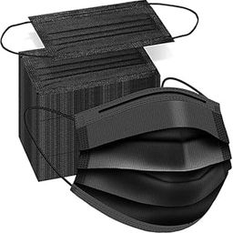 Lucifer Professional 3Ply Non-Woven Fabric Disposable Surgical Dust Mask With Nose Clip (Black, Without Valve) for Unisex, Safety Mask, Face Mask (Pack of 10)-picture-11