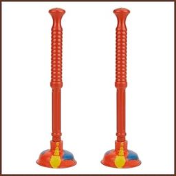 goldennest Heavy Duty Toilet Plunger Clogged, Unclog Sink Flange for Bathrooms, Kitchens, Sinks, Baths or Drain Cleaner Effortless Solid Handle-Unclogs drains Better Than Toilet Plunger (Pack of 2)-image-19