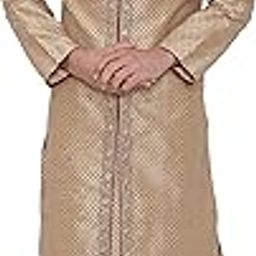 Men's Silk Blend Kurta Chudidar Pyjama (S952757_Beige_XL)-image-56