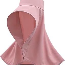 Wide Brim Shawl Sun Hat for Women Lightweight Climbing Hiking with Neck Flap Pink-picture-37